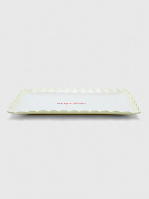Caitlin Rounds Antiques Cowgirl Picnic Scalloped Tray