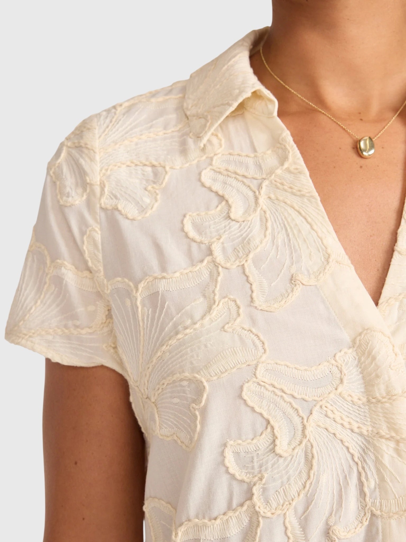 Brochu Walker Women's The Antibes Embroidered Dress - Saint Bernard