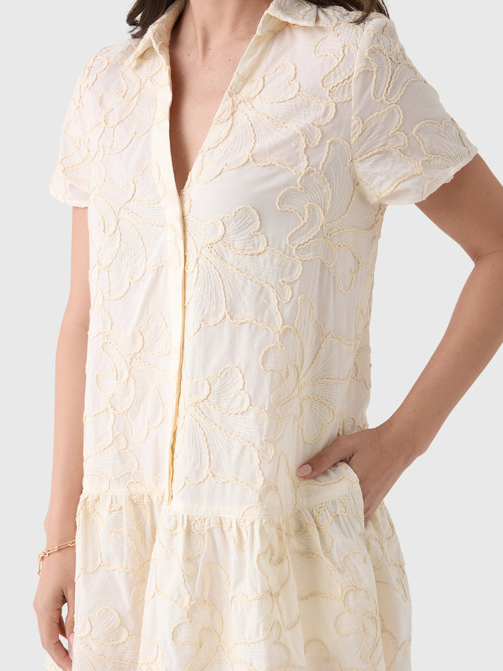 Brochu Walker Women's The Antibes Embroidered Dress - Saint Bernard