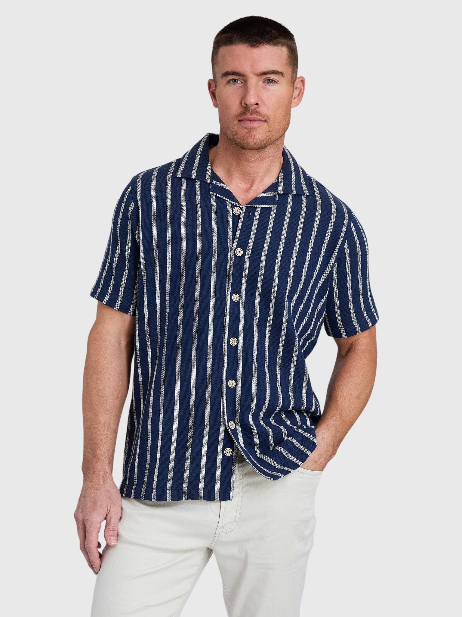 Rye51 Men's The Capri Striped Cabana Shirt