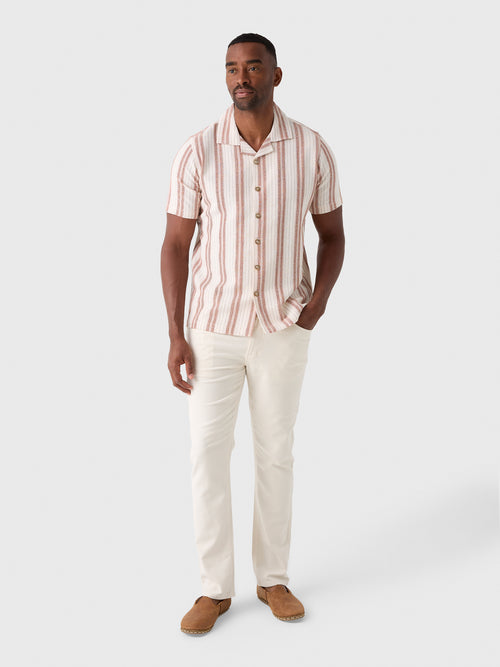 Rye51 Men's The Capri Striped Cabana Shirt - Saint Bernard