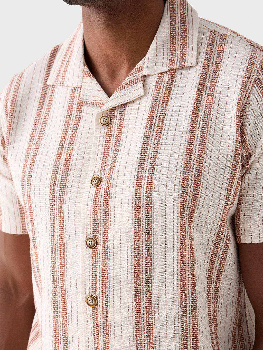 Rye51 Men's The Capri Striped Cabana Shirt - Saint Bernard