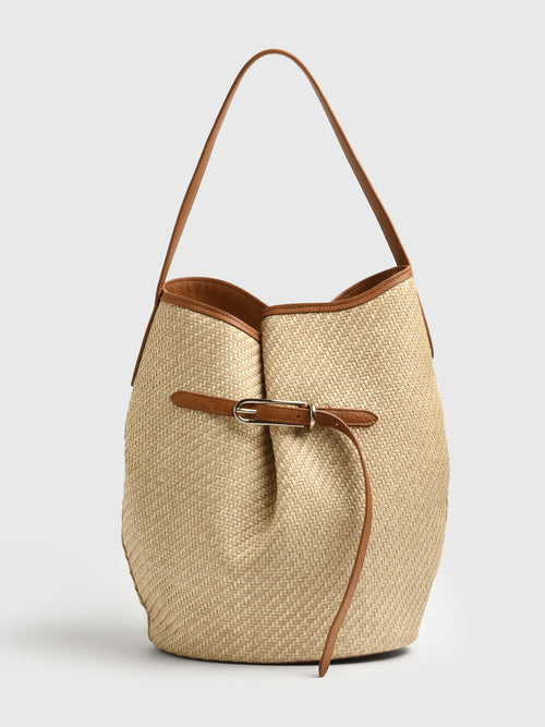 Liffner Large Belted Bucket Bag