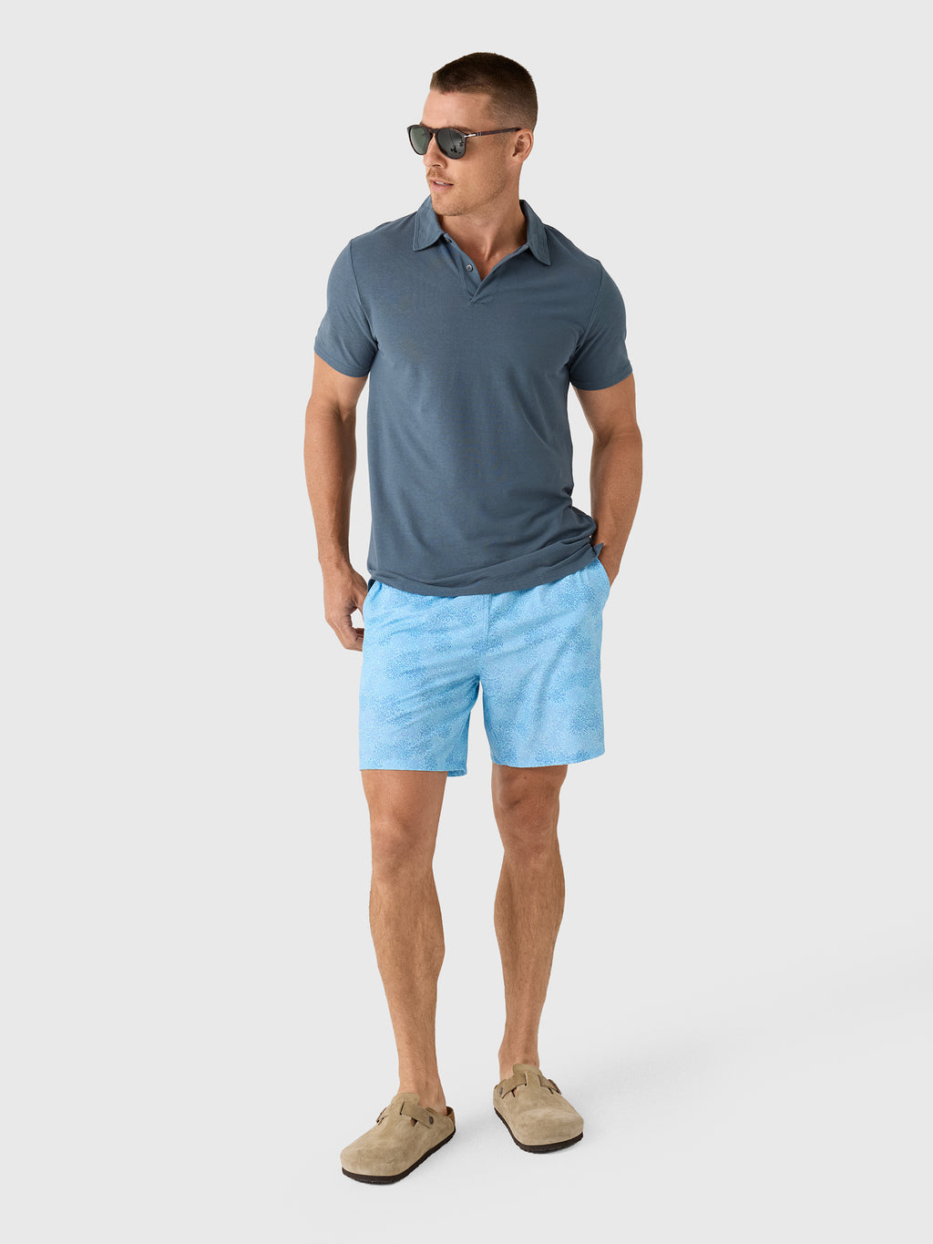 Alex Crane Men's Crepe Polo - Saint Bernard