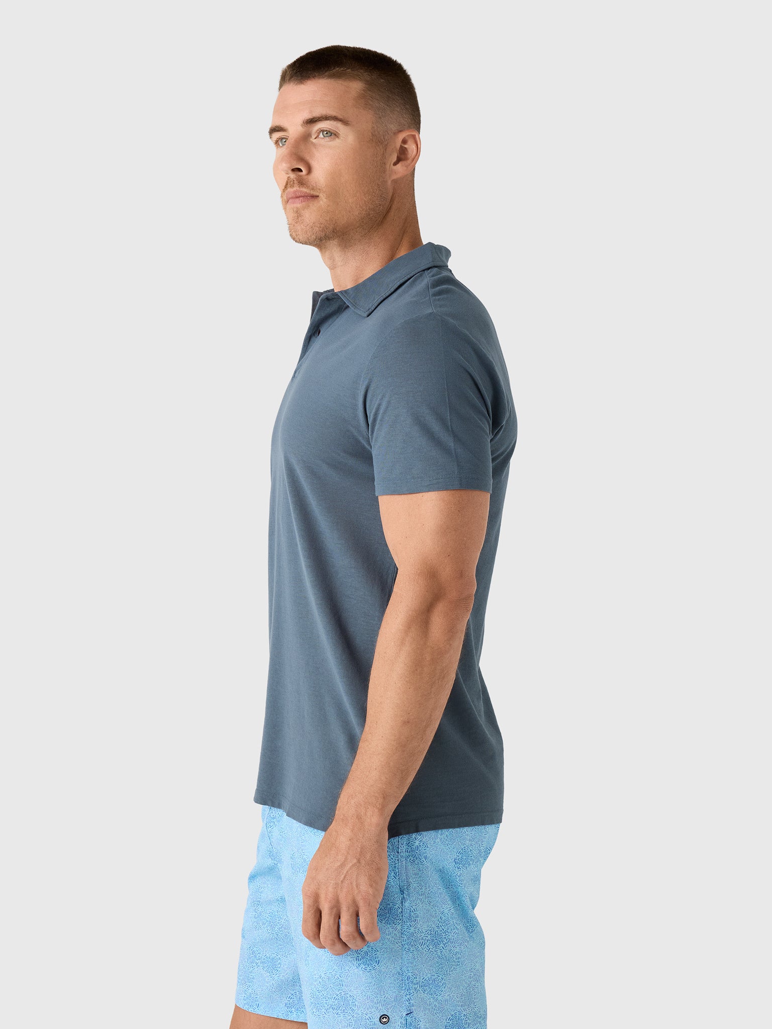 Alex Crane Men's Crepe Polo - Saint Bernard