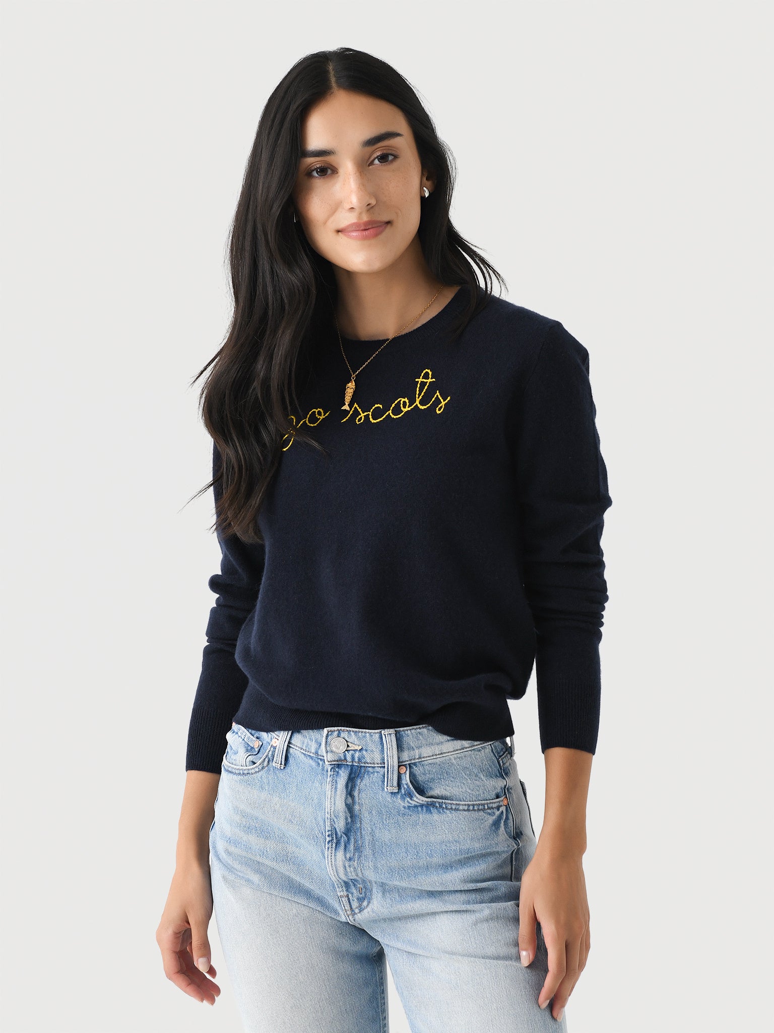 Lingua Franca Women's Go Scots Crewneck Sweater - Saint Bernard