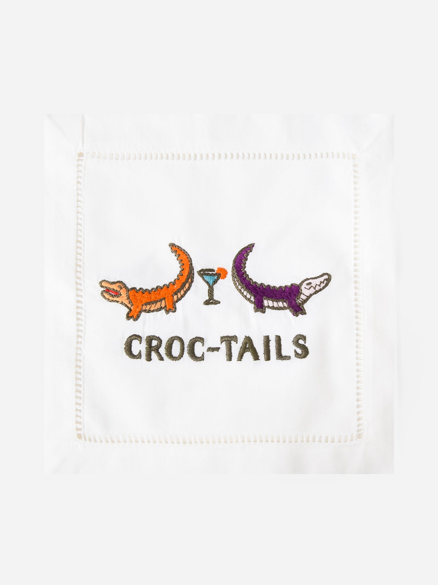 August Morgan Croc-Tails Cocktail Napkin Set