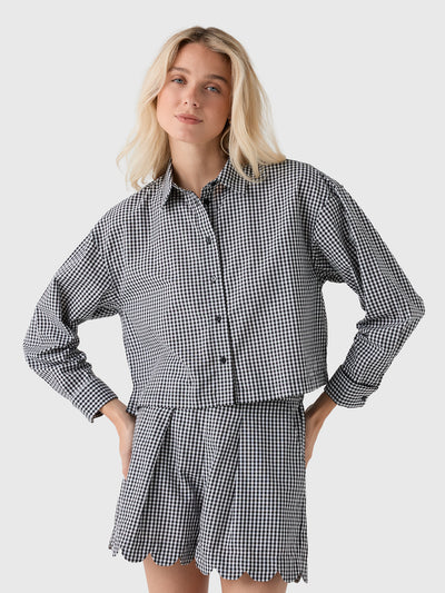 Masons Daughter Women's Cropped Boyfriend Shirt - Saint Bernard