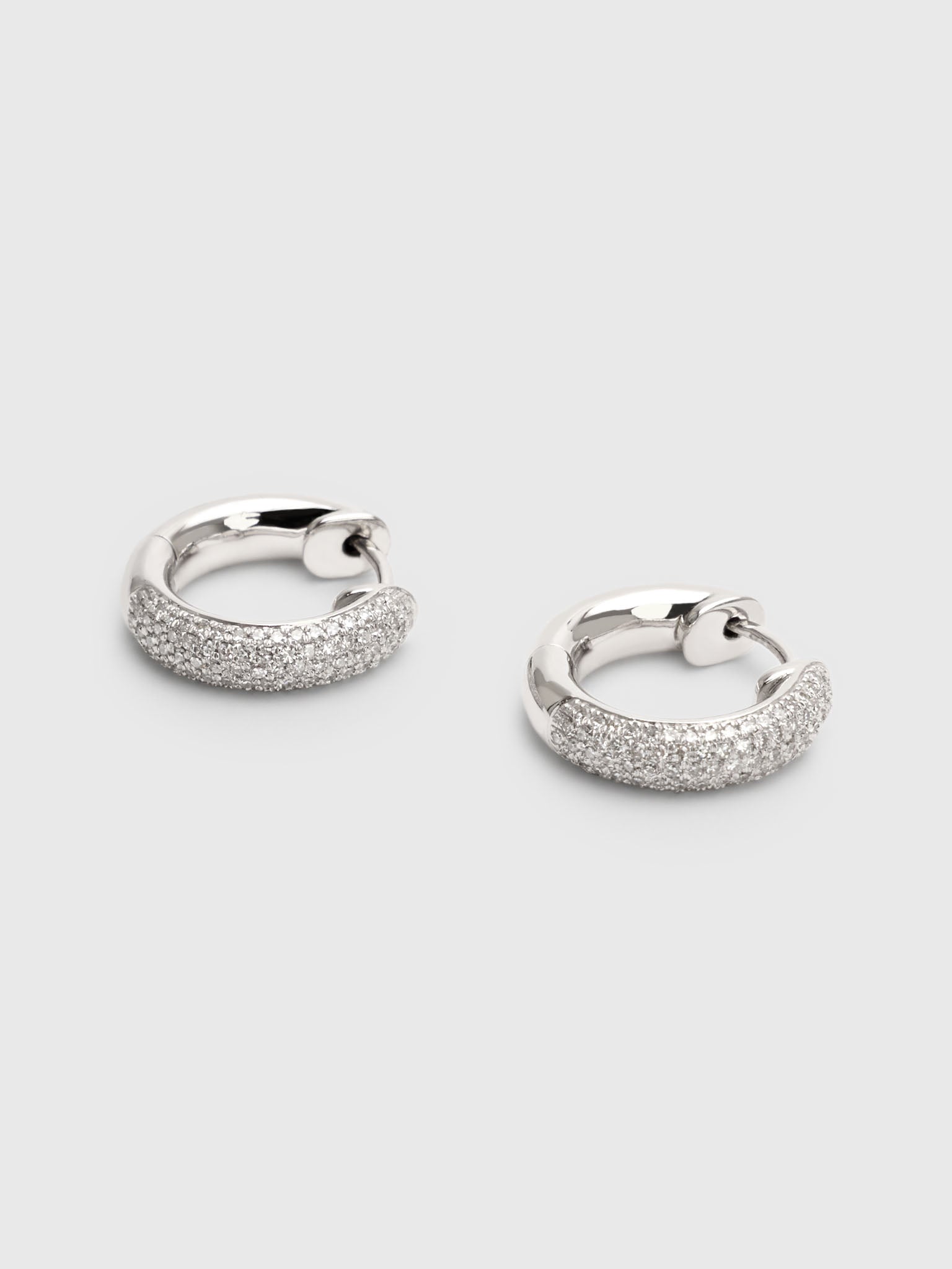 Francie B. Crushed Diamond Hoop Earrings - Saint Bernard