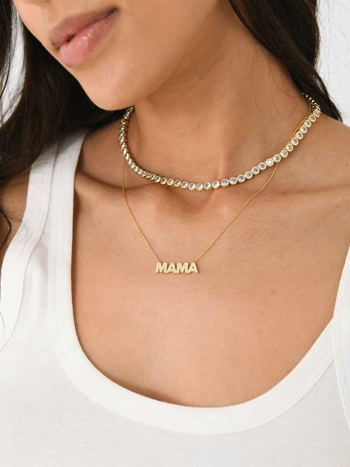 Alexa Leigh Crystal Bezel Tennis Necklace