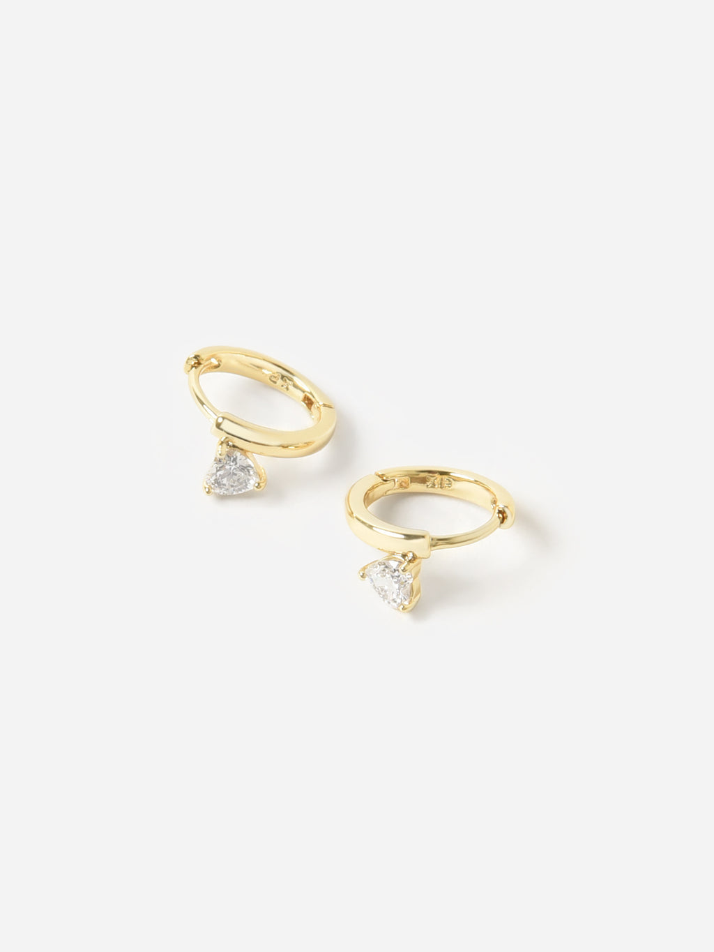 Alexa Leigh Women's Crystal Heart Huggie Earrings - Saint Bernard
