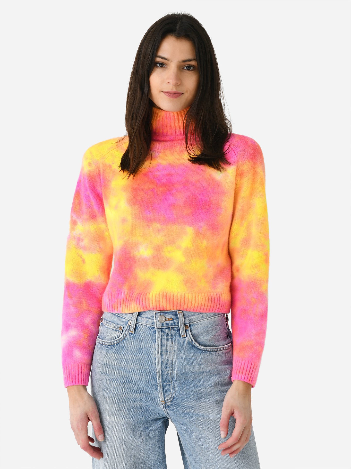 LoveTanJane Women's Heavy Cashmere Turtleneck Sweater