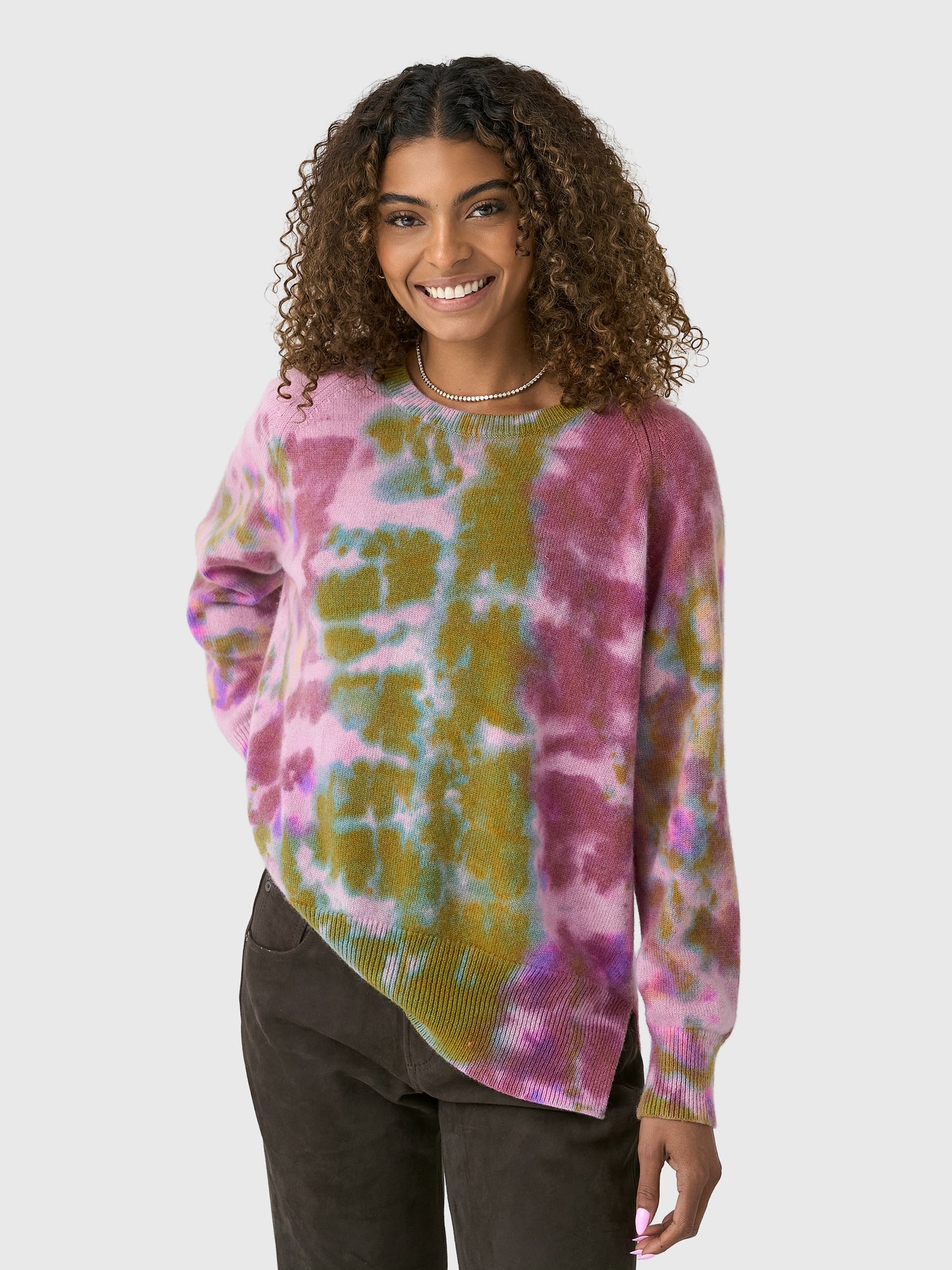 LoveTanJane Women's Heavy Cashmere Boyfriend Sweater - Saint Bernard