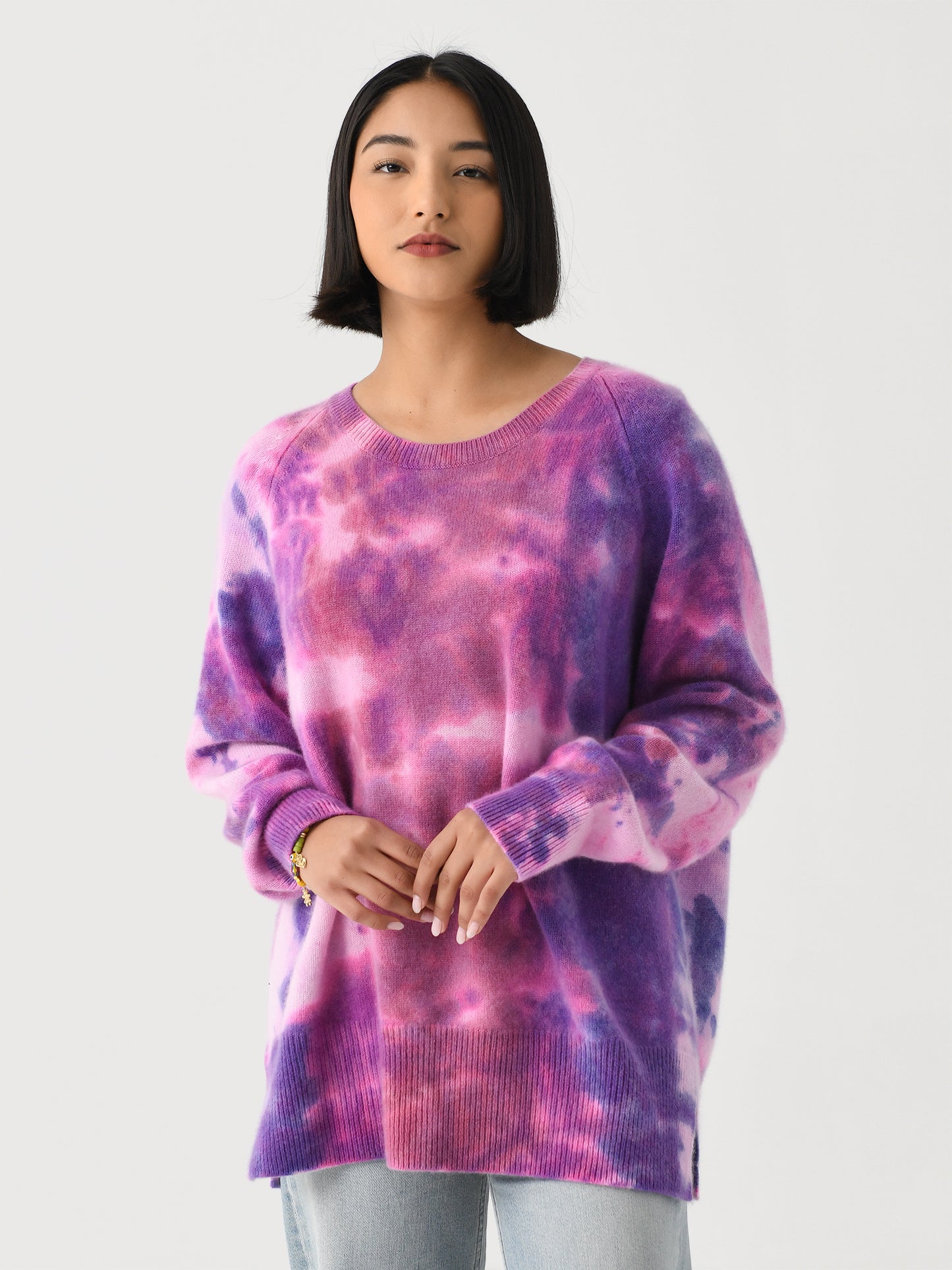 LoveTanJane Women's Heavy Cashmere Boyfriend Sweater - Saint Bernard