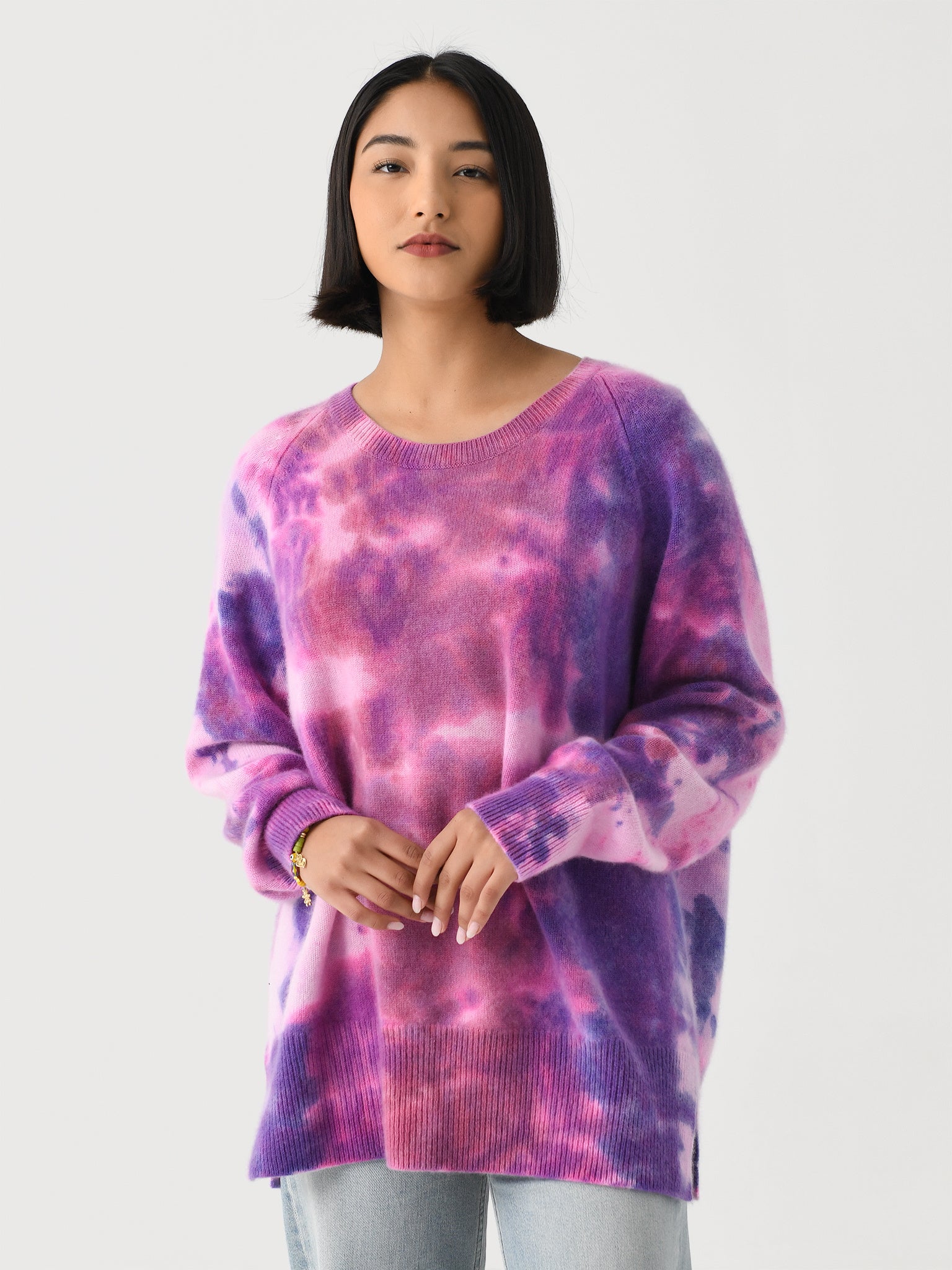 LoveTanJane Women's Heavy Cashmere Boyfriend Sweater - Saint Bernard