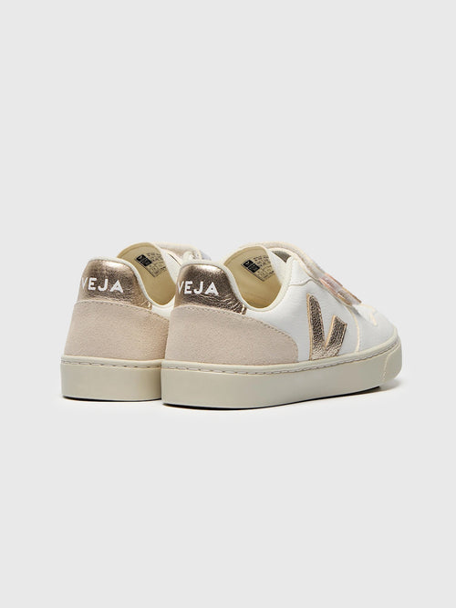 VEJA Kids' Small V-10 Leather Sneaker