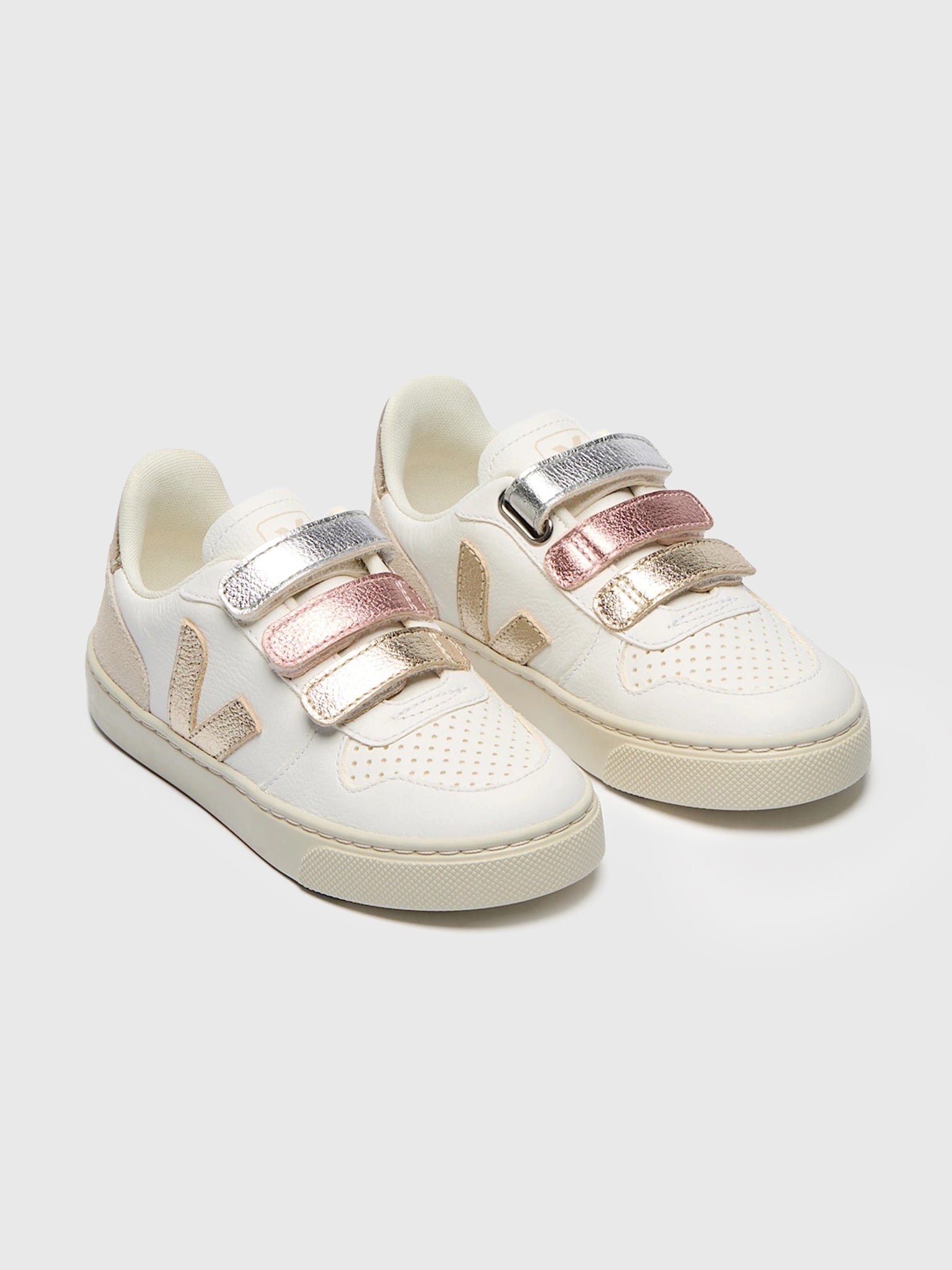 VEJA Kids' Small V-10 Leather Sneaker - Saint Bernard