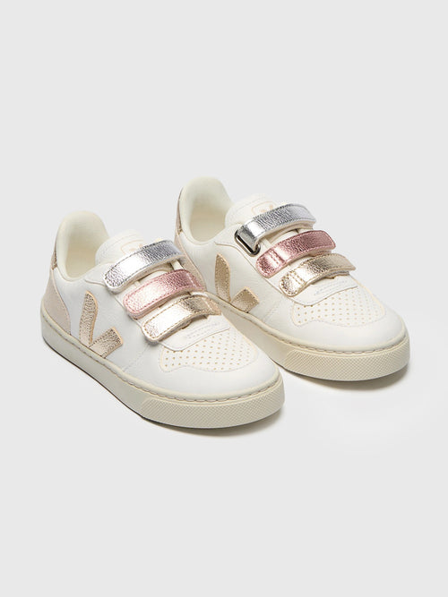VEJA Kids' Small V-10 Leather Sneaker