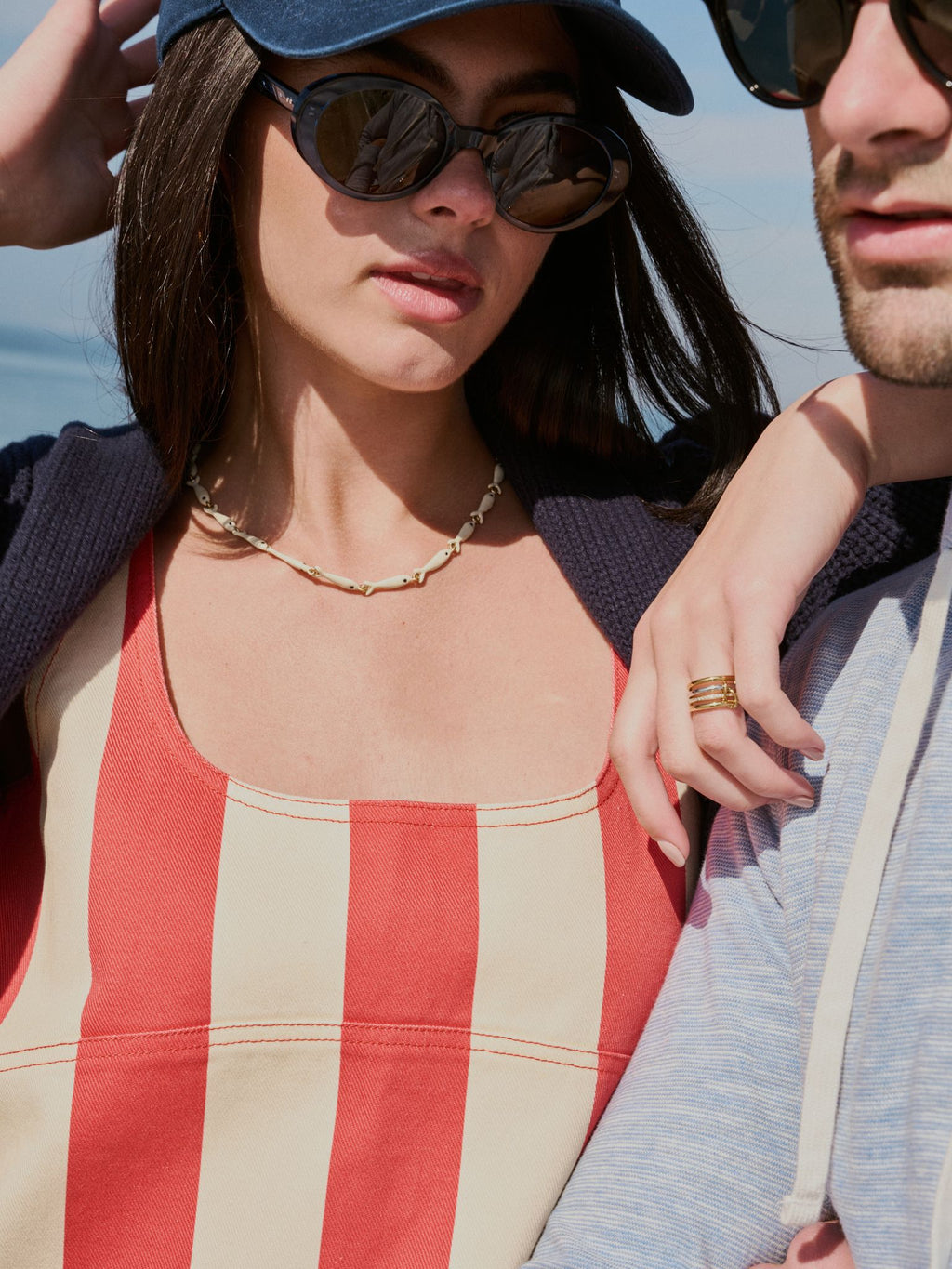Clare V. Enamel Sardine Necklace - Saint Bernard