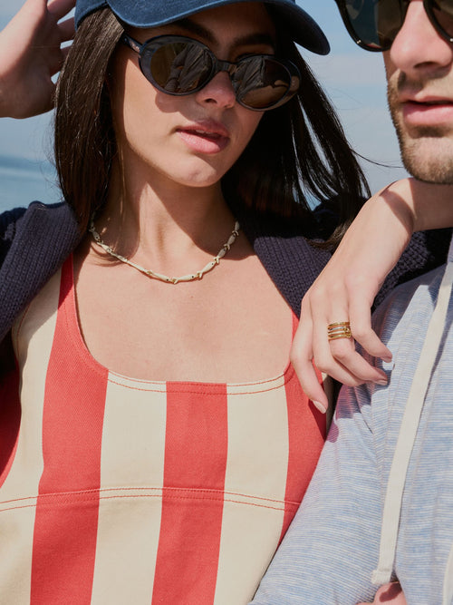 Clare V. Enamel Sardine Necklace