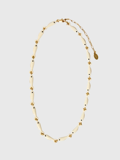 Clare V. Enamel Sardine Necklace