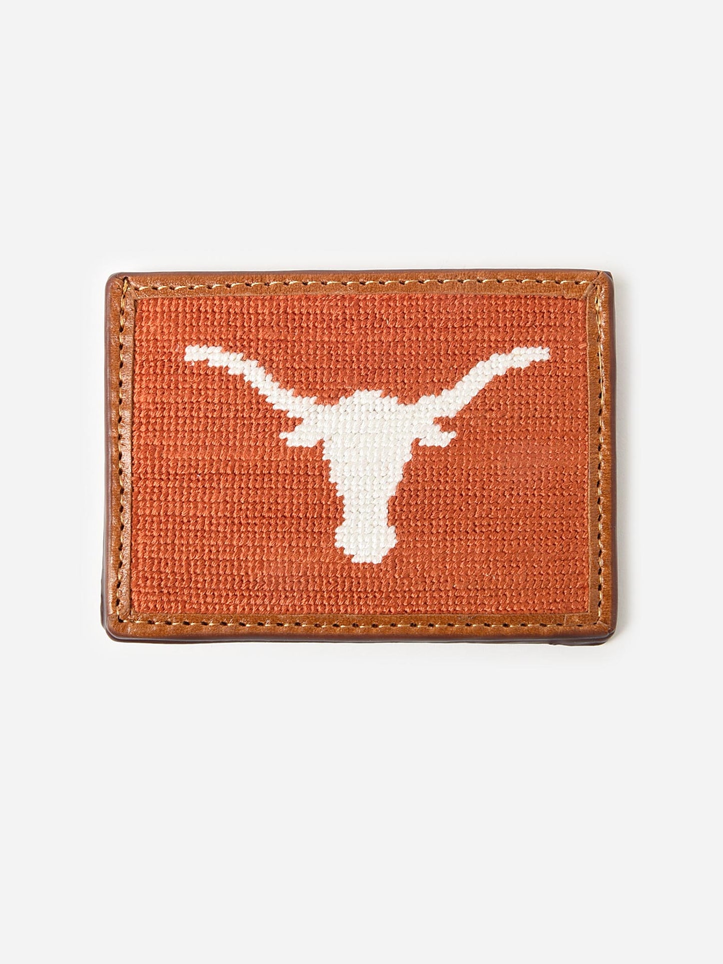 Smathers + Branson University of Texas Needlepoint Card Wallet - Saint Bernard