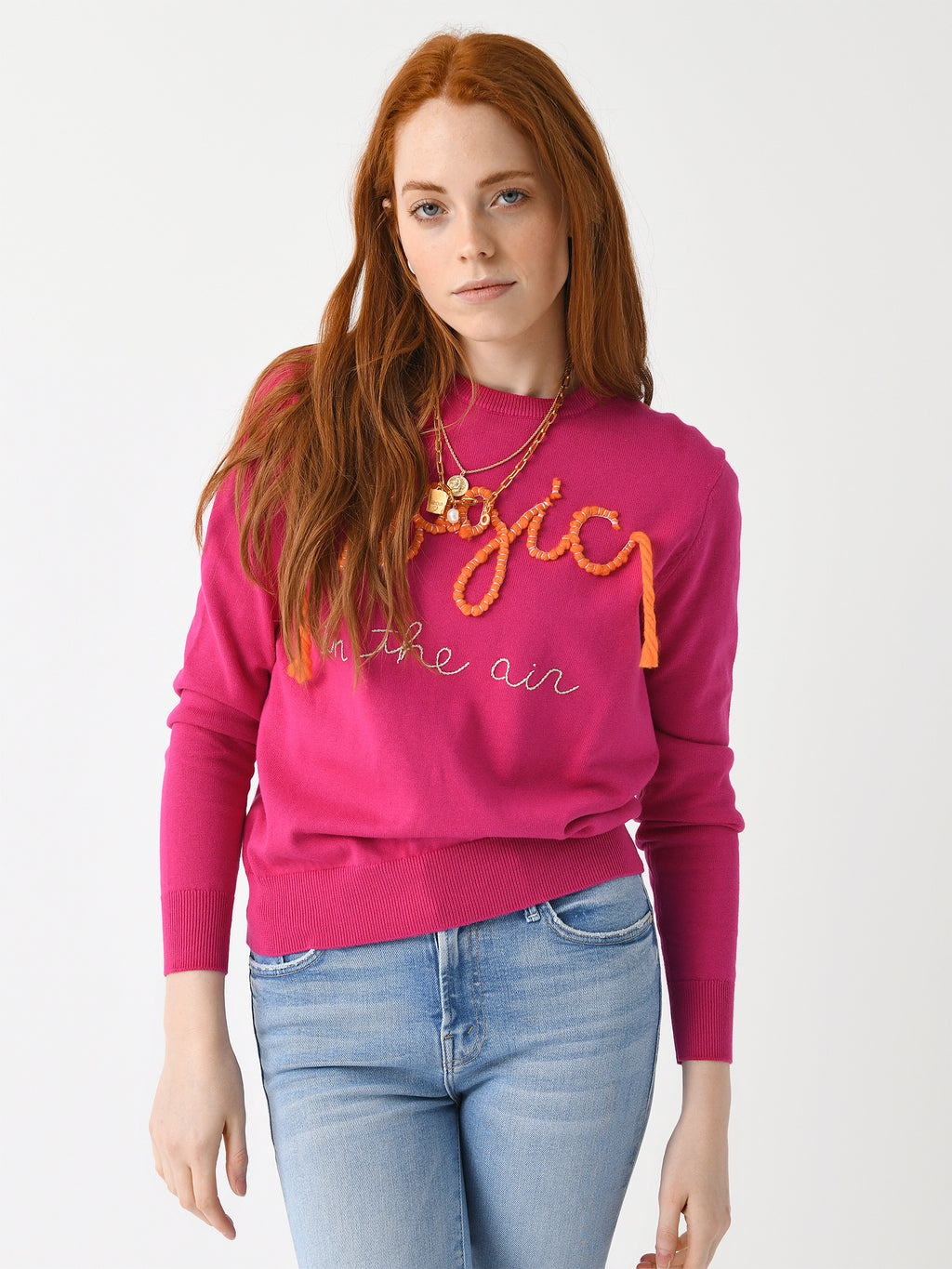 Lingua Franca Women's Magic In The Air Crewneck Sweater - Saint Bernard