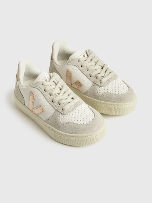 VEJA Kids' Small V-10 Leather Sneaker
