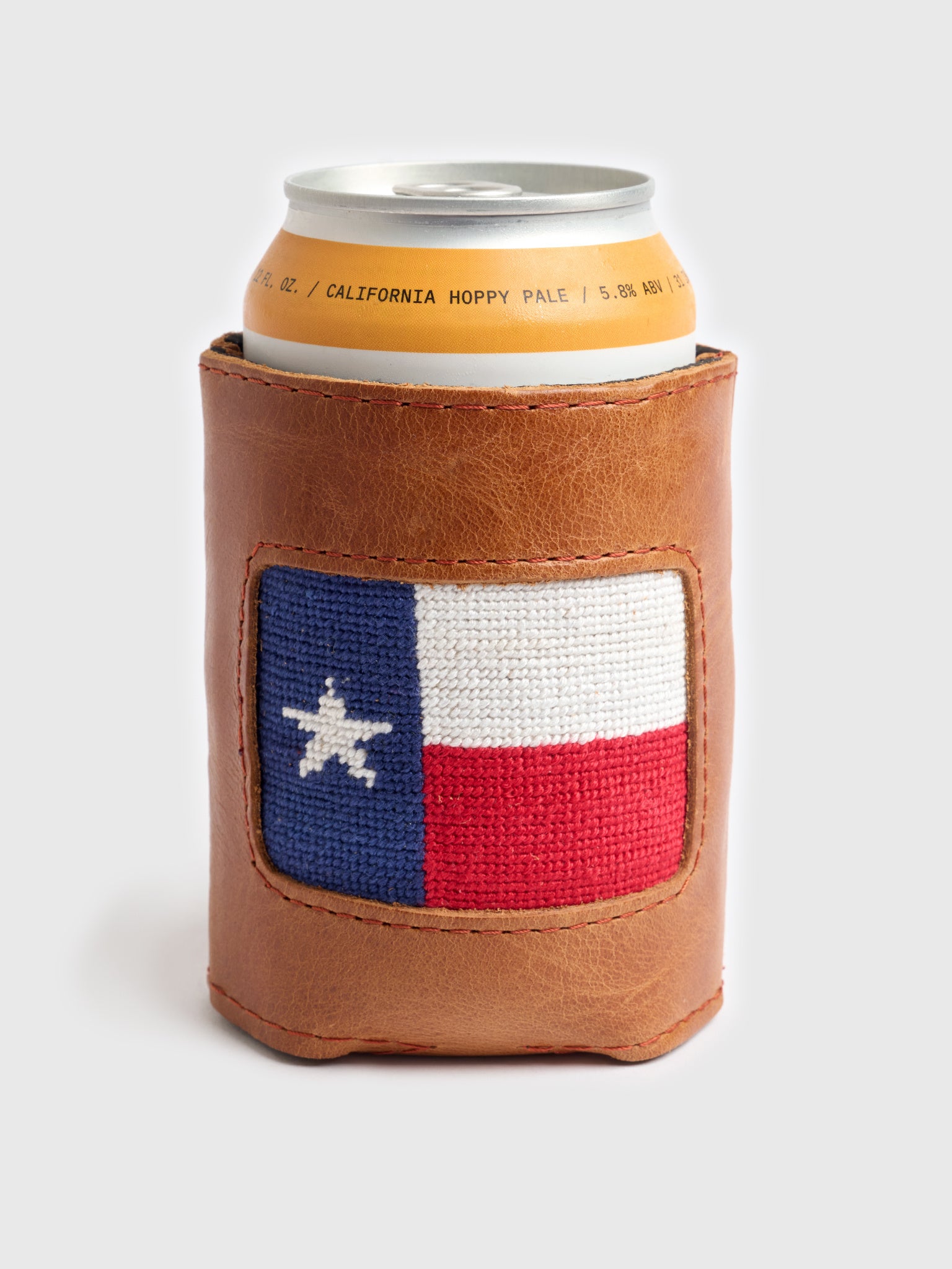Smathers + Branson Texas Flag Needlepoint Can Cooler - Saint Bernard