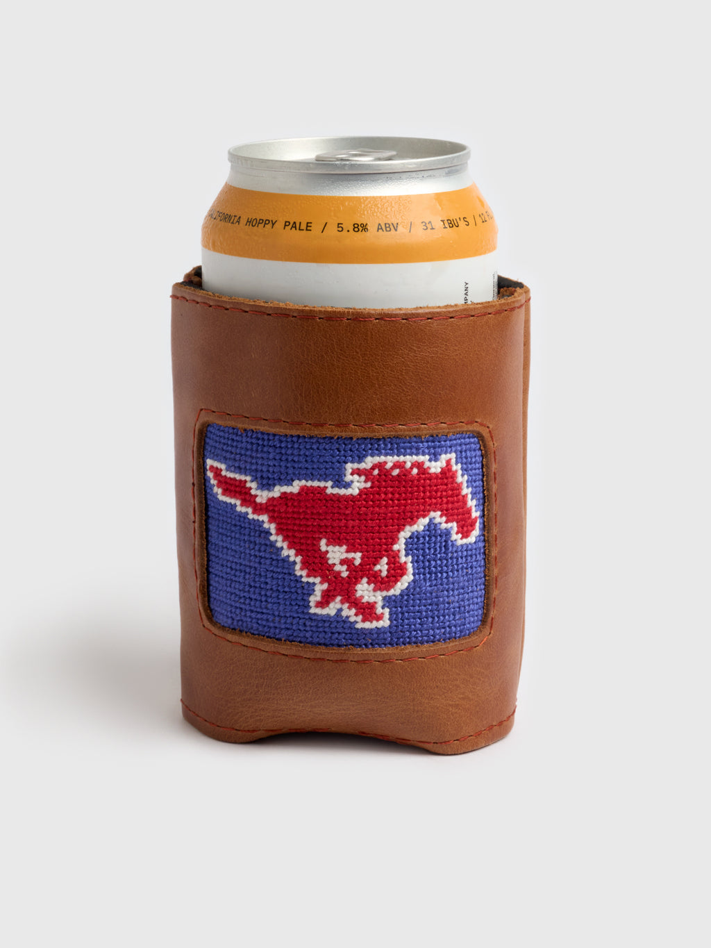 Smathers + Branson Southern Methodist University Needlepoint Can Cooler - Saint Bernard