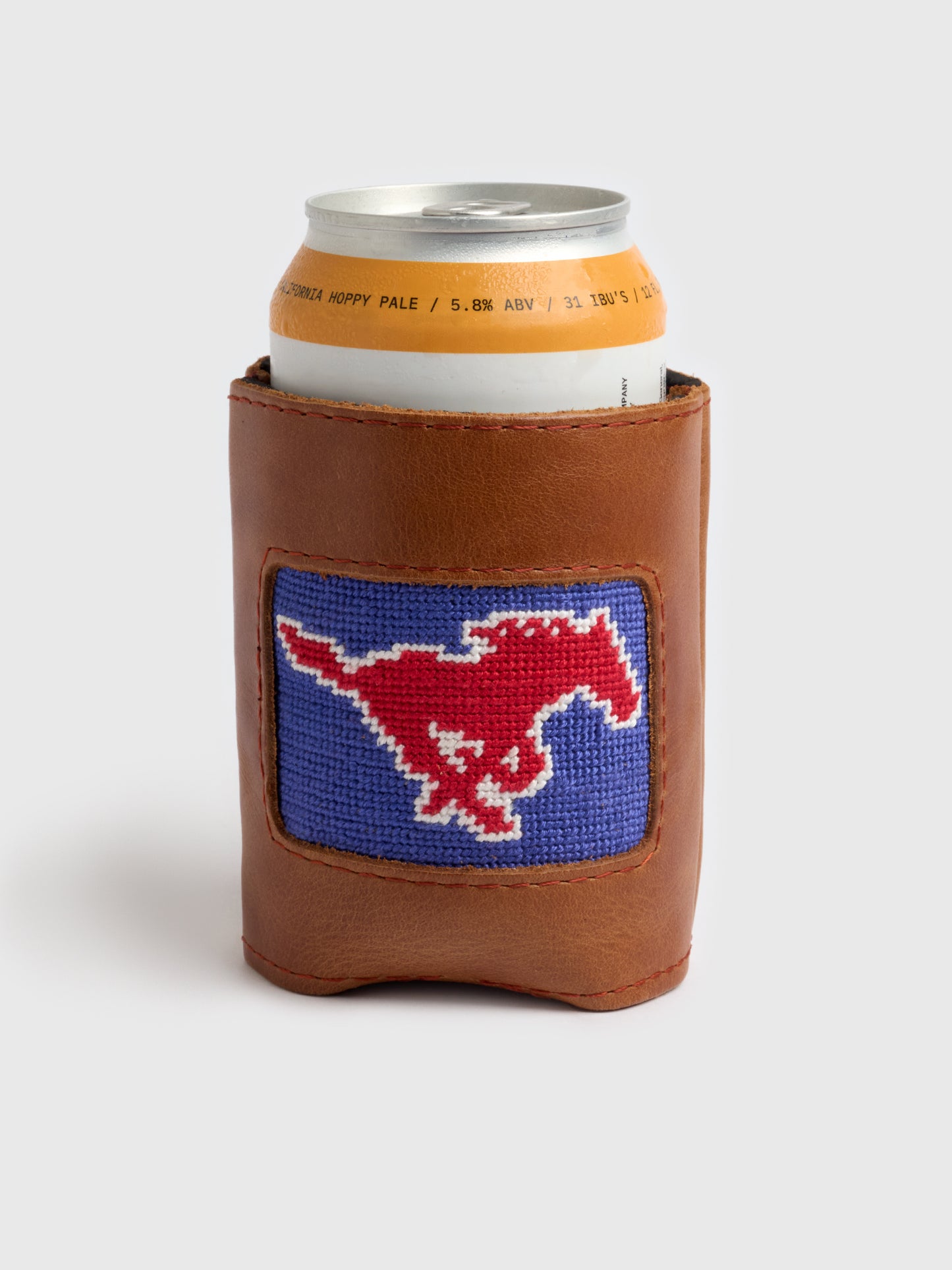 Smathers + Branson Southern Methodist University Needlepoint Can Cooler - Saint Bernard