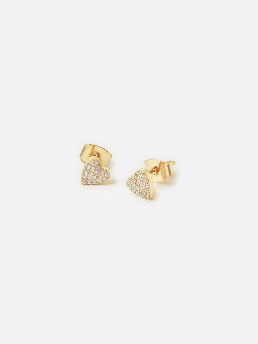 TAI Pavé Cubic Zirconia Heart Stud Earrings - Saint Bernard