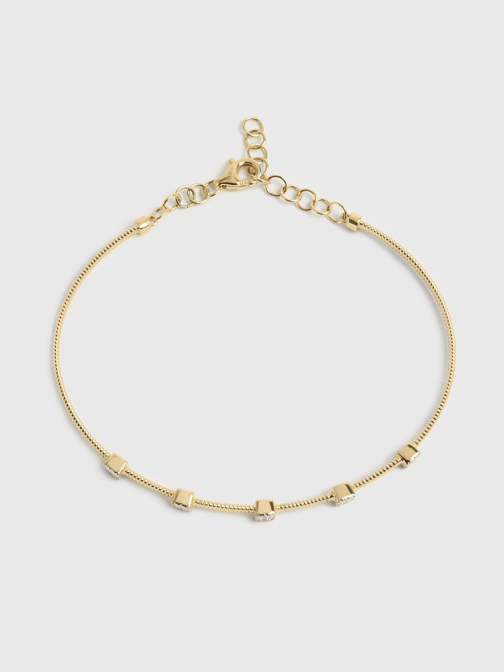 Classic Gold & Diamond BraceletxGOLD-alt1