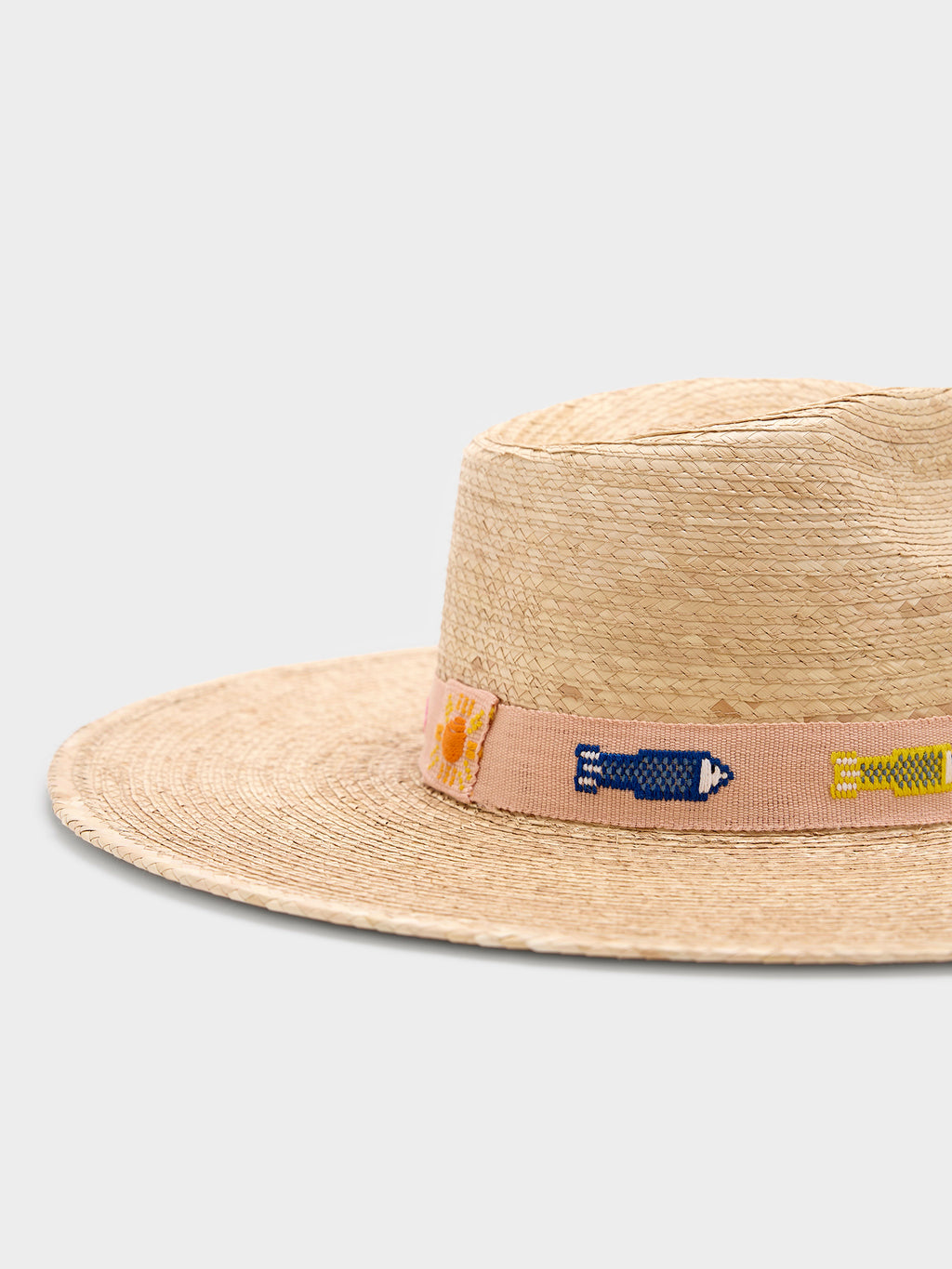 Sunshine Tienda Women's Colorful Fin Palm Hat - Saint Bernard