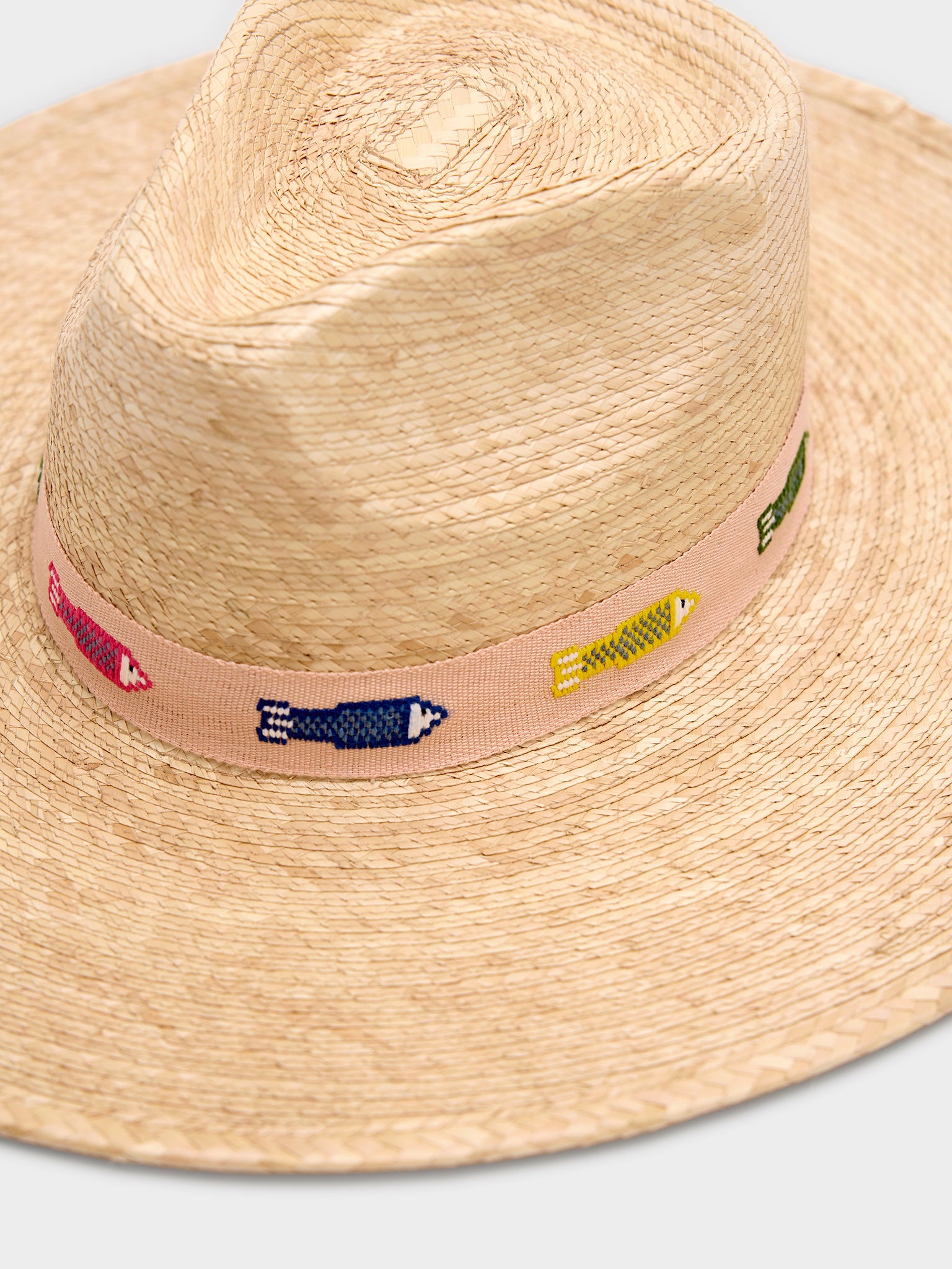 Sunshine Tienda Women's Colorful Fin Palm Hat - Saint Bernard