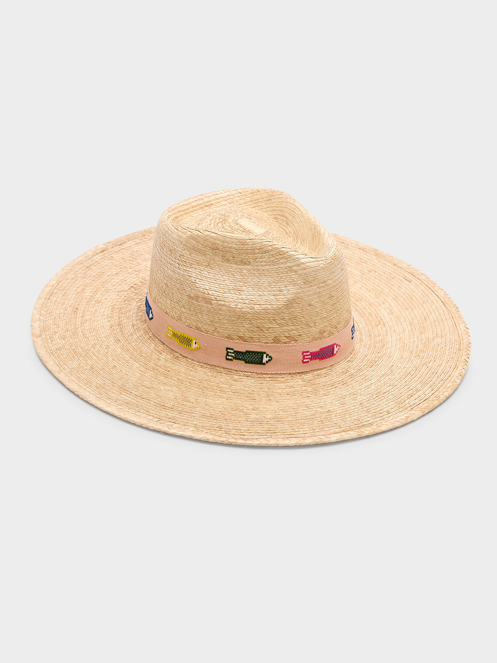 Sunshine Tienda Women's Colorful Fin Palm Hat - Saint Bernard