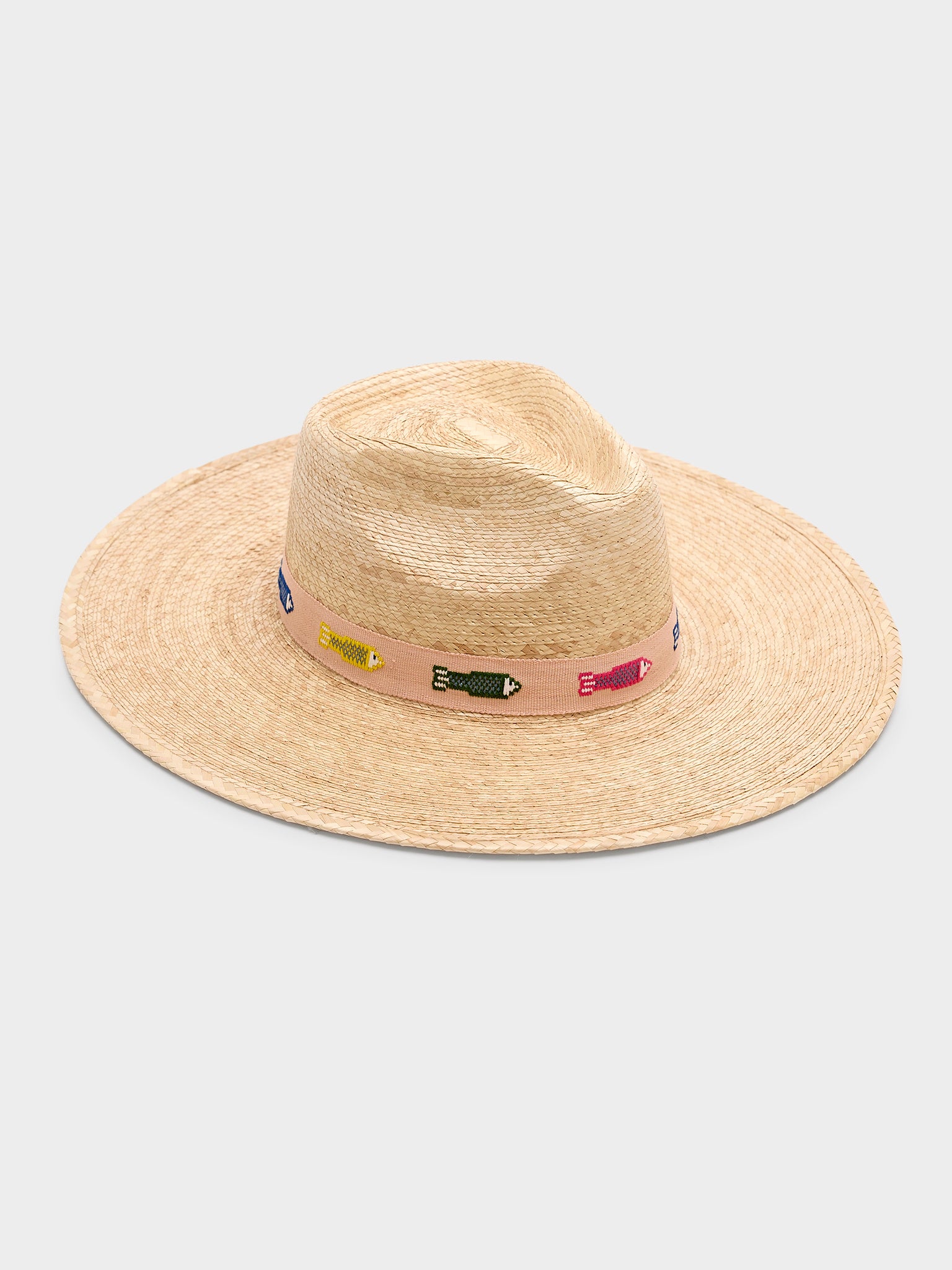 Sunshine Tienda Women's Colorful Fin Palm Hat - Saint Bernard