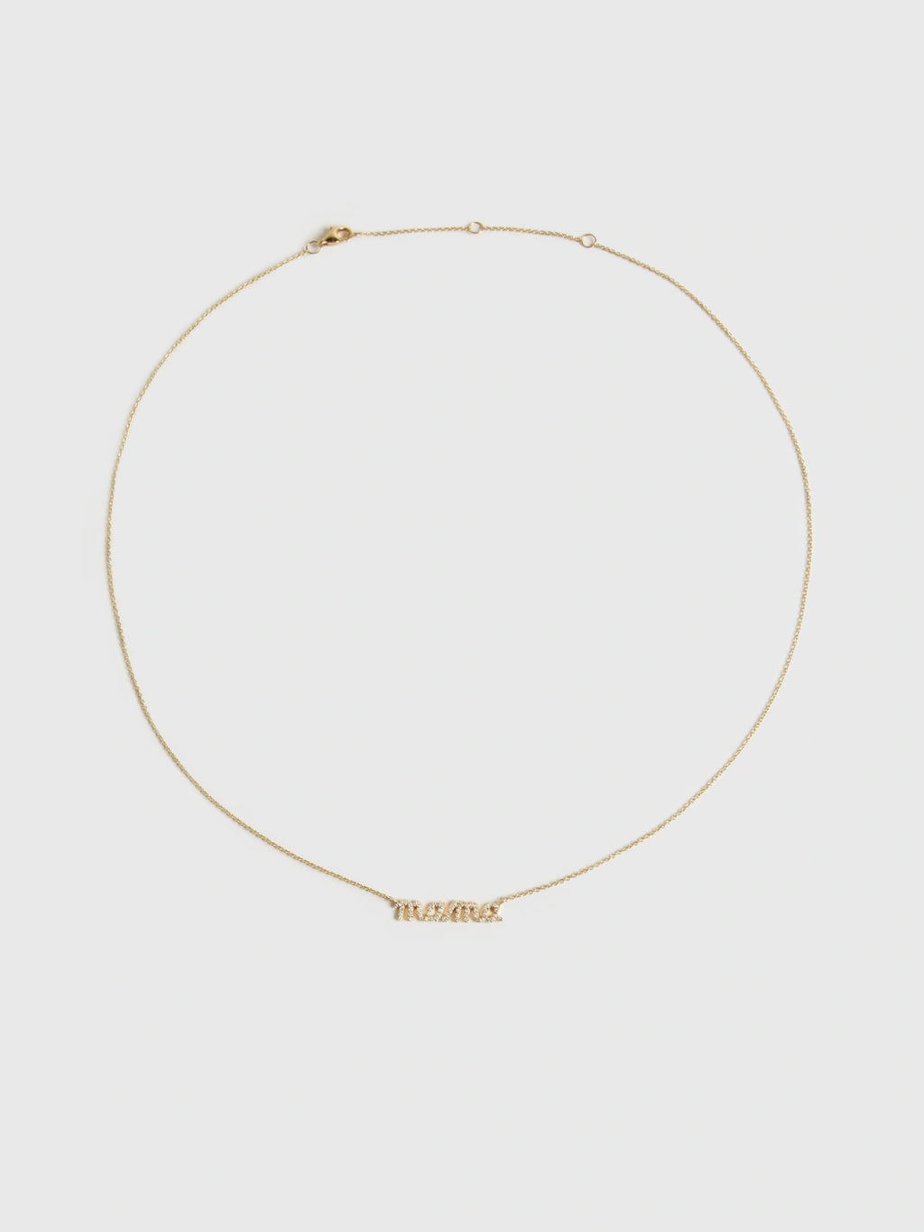 Cursive Diamond Mama NecklacexGOLD-alt2