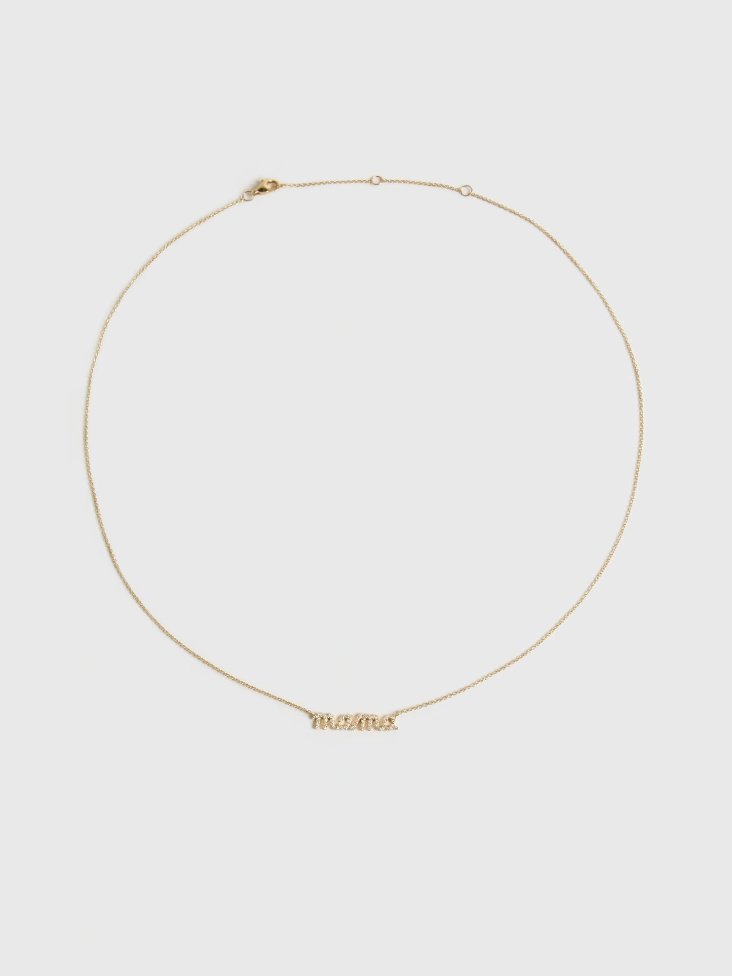 Cursive Diamond Mama NecklacexGOLD-alt2