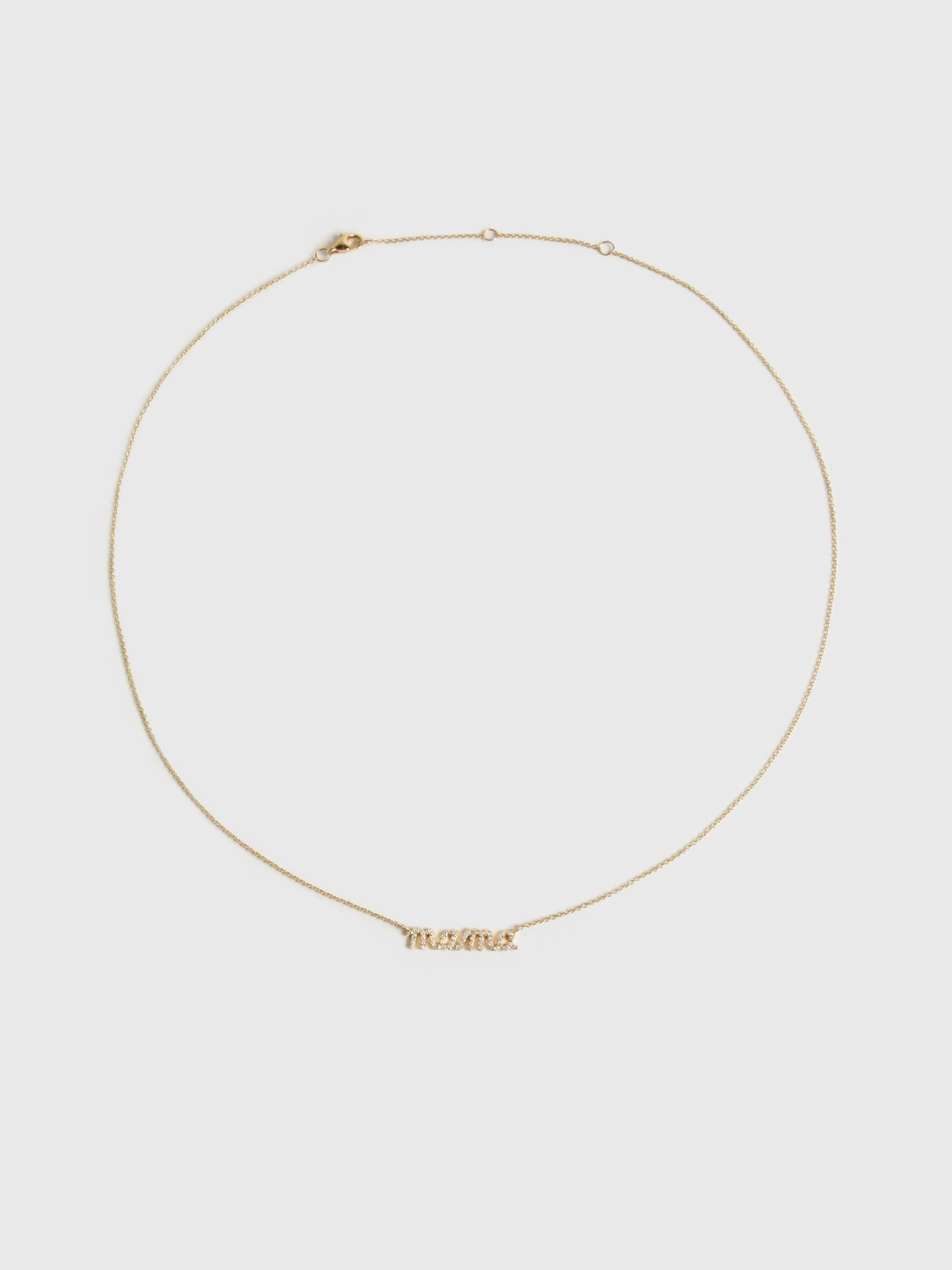 Cursive Diamond Mama NecklacexGOLD-alt2