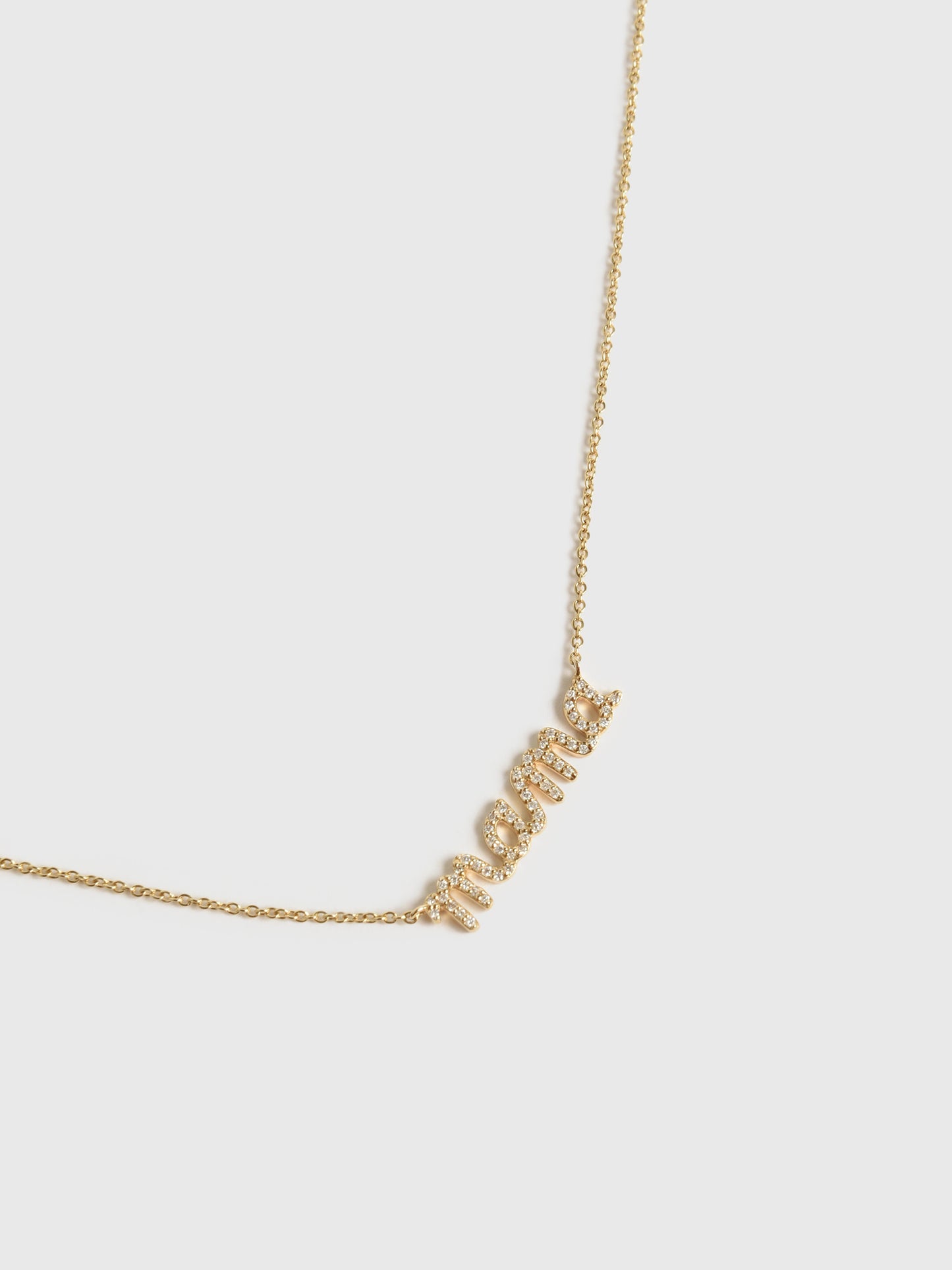 S. Bell Cursive Diamond Mama Necklace - Saint Bernard