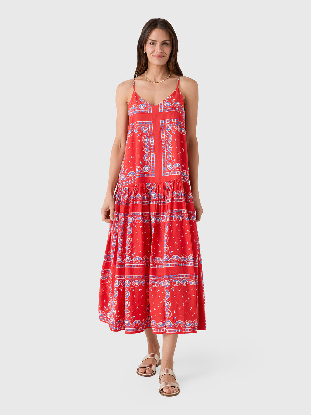 The Great Women's The Drop Waist Dress - Saint Bernard