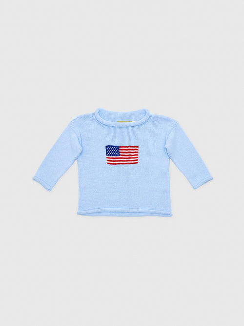 Luigi Girls' American Flag Sweater - Saint Bernard