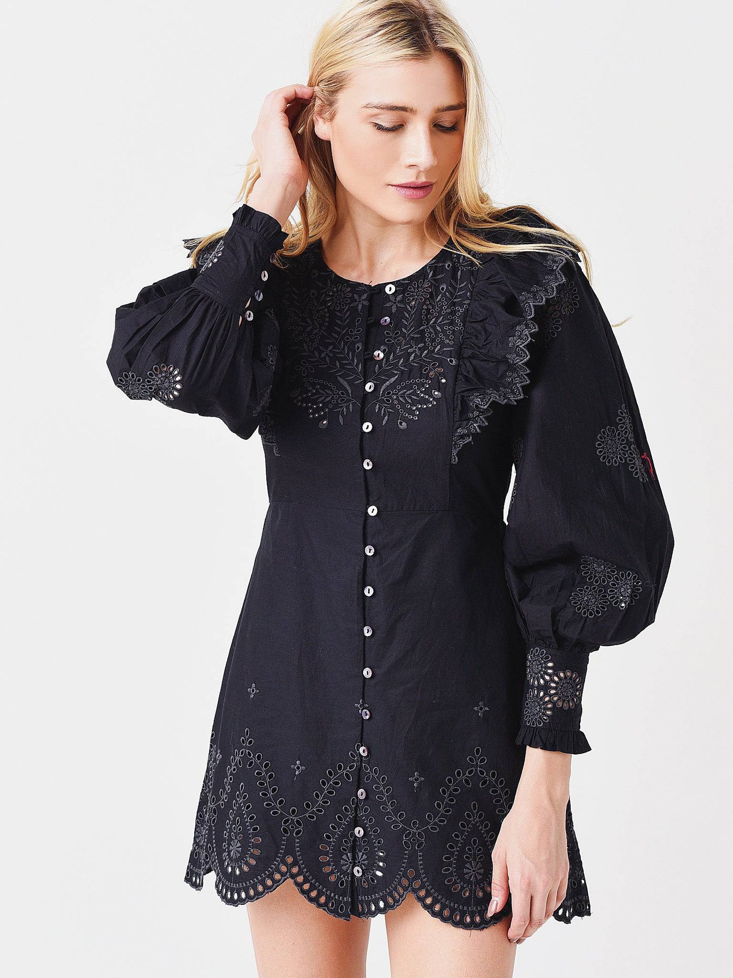 LoveShackFancy Women's Tullia Mini Dress - Saint Bernard