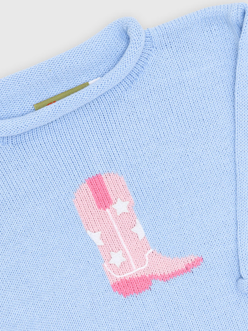 Luigi Girls' Pink Boot Sweater - Saint Bernard