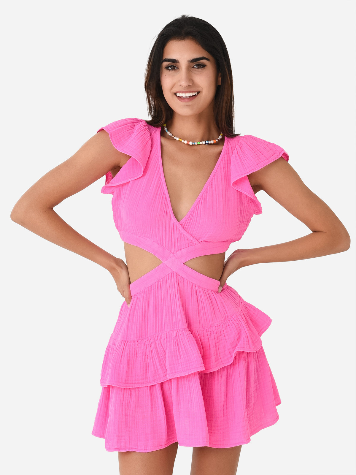 love shack fancy cut out dress LoveShackFancy Women's Audrina brushed cotton this sweet piece arrives Aje Bubble Hem Maxi White Color:Ash Blue