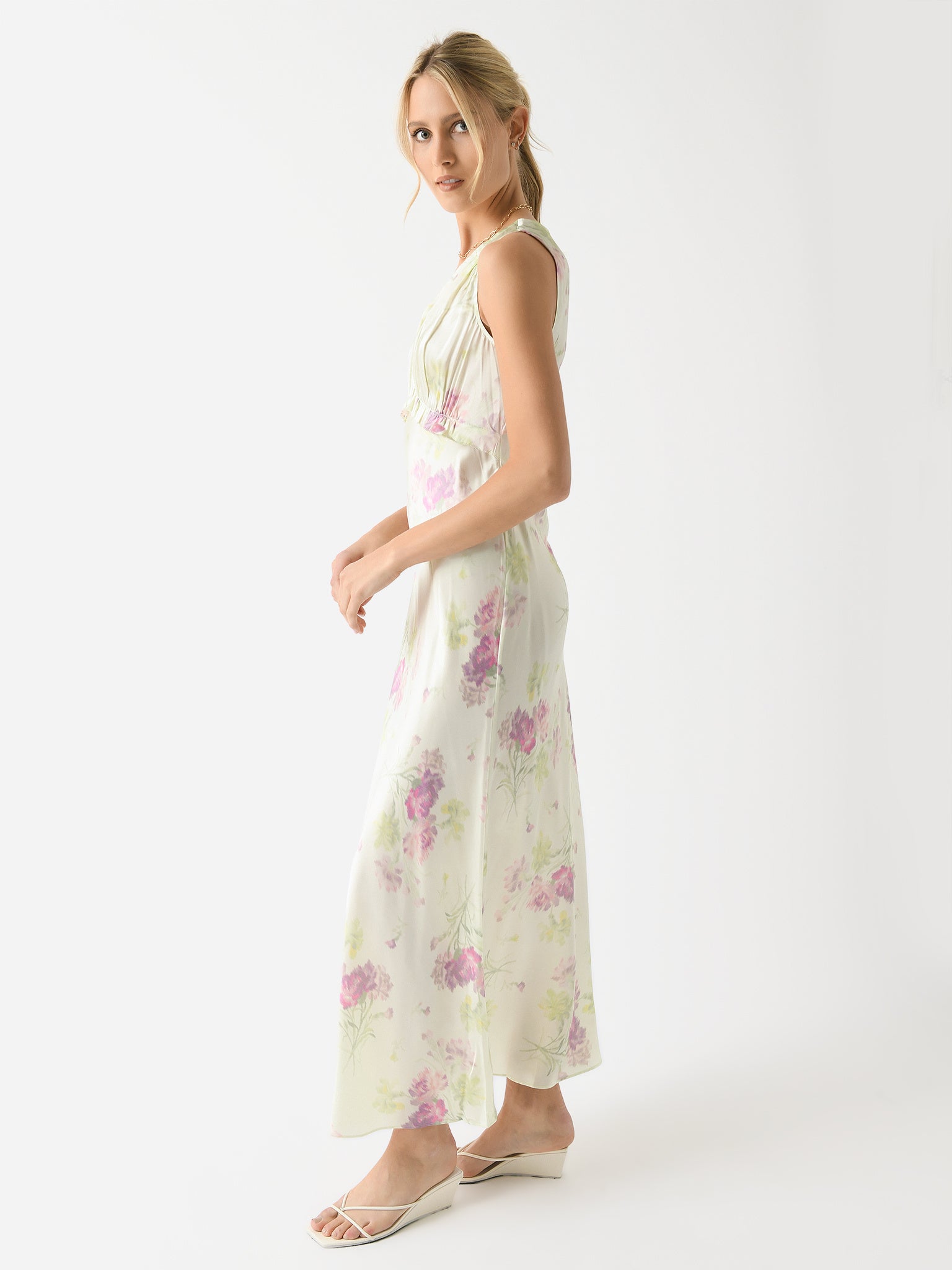 suniva silk charmeuse slip dress Suniva Silk Charmeuse Slip Dress