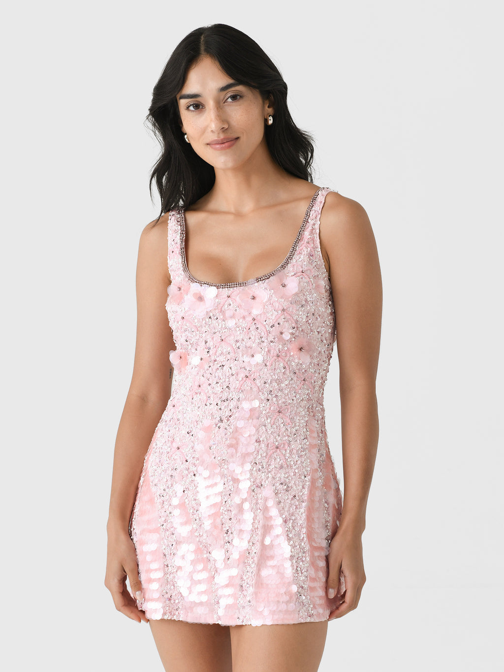 open lace back dress LoveShackFancy Women's Sarine Beaded Mini Party Dress – Saint Bernard