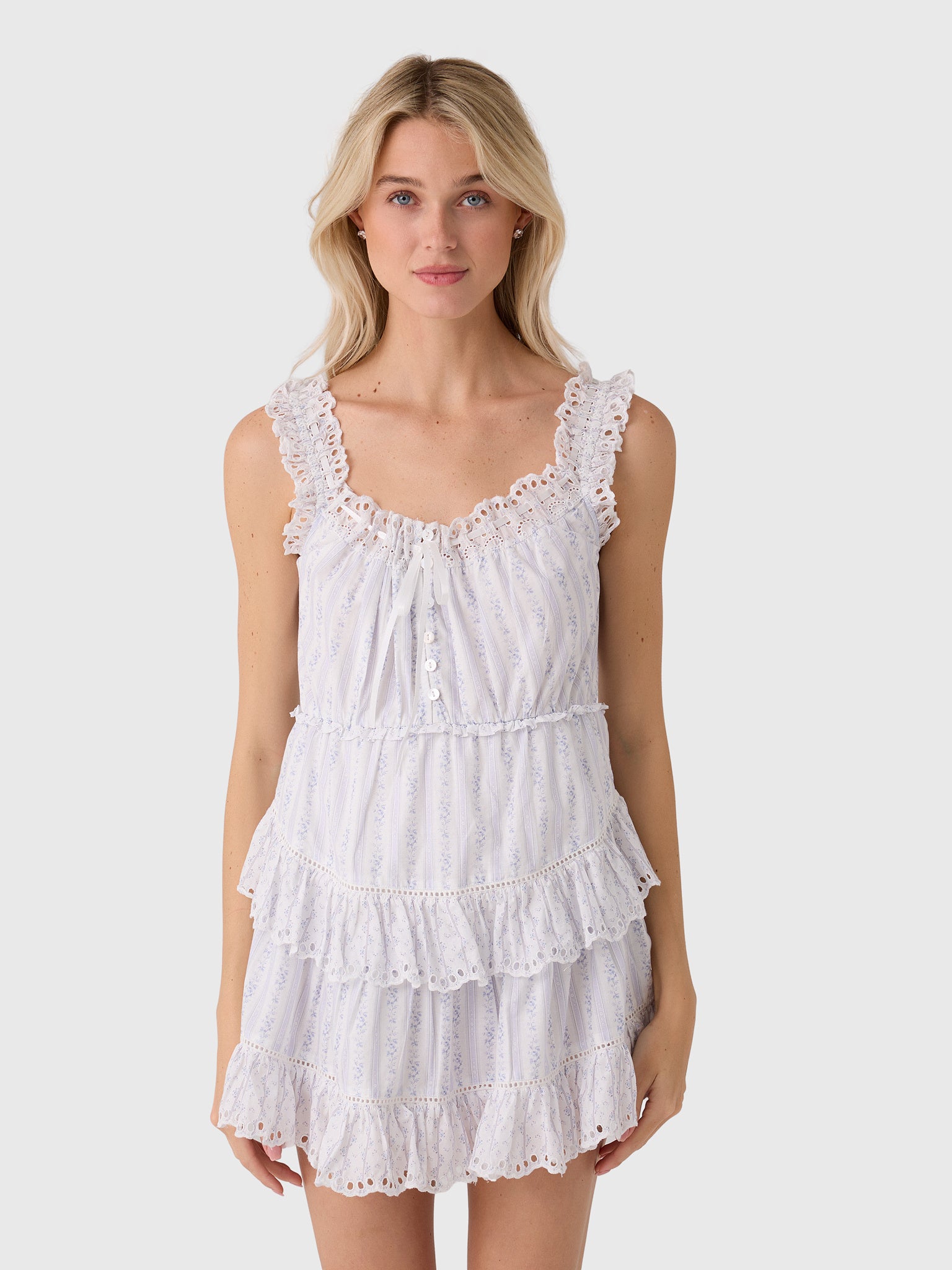 LoveShackFancy Women's Zayan Mini Dress - Saint Bernard