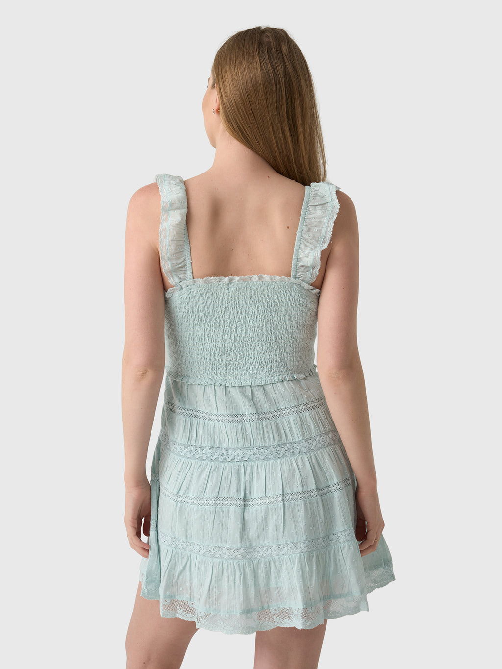 LoveShackFancy Women's Colbera Lace-Trimmed Cotton Mini Dress - Saint Bernard